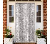 Vidaxl cortina mosquitera marrón y beige chenilla 90x200 cm