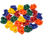 40 presas de escalada multicolores de polietileno, presas de escalada grandes, regalo para exteriores para niños.