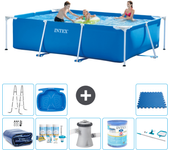 Paquete de piscina - intex - rectángulo - 300x200x75 cm + accesorios a183