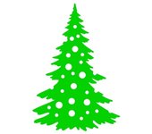 Decoración de metal árbol de navidad 5, metal, verde, epikasa