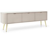 Mueble tv : cachemira, patas doradas, 168 x 57 x 39 cm