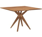 Mesa de jardín cuadrada madera maciza de acacia 110x110x75 cm