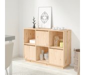 Aparador | aparador de comedor | armario de cocina de madera maciza de pino 110,5x35x80 cm cfw96931