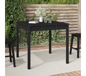Maison exclusive - mesa de jardín madera maciza pino negro 82,5x82,5x76 cm