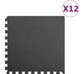 Tapetes 12 piezas 4.32㎡ espuma eva negro