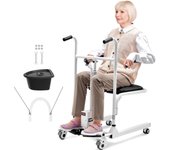 Vevor sillón elevador para pacientes, asiento dividido en 180°, eléctrico, capacidad de carga 100 kg, cuña, ruedas giratorias bloqueables