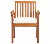 Sillas de comedor de jardín 4 uds con cojines madera de acacia