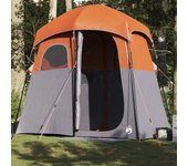 Tienda de jardín | tienda de ducha para 2 personas impermeable gris-naranja cfw310778
