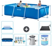 Paquete de piscina - intex - rectángulo - 300x200x75 cm + accesorios a206