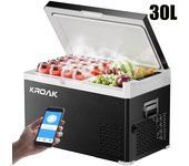 Nevera portátil con compresor eléctrico bluetooth, 12/24 v, 230 v, 30 l, para coche, camping, hogar