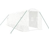 Invernadero con estructura de acero blanco 12 m2 6x2x2 m