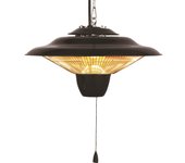 Calefactor halógeno eléctrico de techo 1500 w raggio di sole ufo niklas