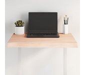 Tablero de madera maciza sin tratar con borde a juego
