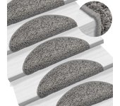Alfombrillas de escalera 10 uds | alfombras de escalera | tapetes de escalera gris 56x17x3 cm cfw310778