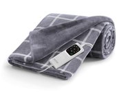 Imetec 16775 manta eléctrica y almohadilla 150 w gris, blanco terciopelo