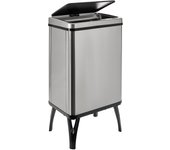 Cubo de basura con patas wellhome 40l gris - tapa apertura automática