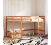 Cama altillo infantil con escalera 90x200 cm madera maciza de pino