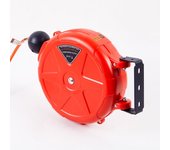 Enrollador de manguera retráctil automático de tambor de aire, hebilla deslizante giratoria de 180°, autoblocante, para talleres y agricultura