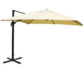 Sombrilla profesional de restaurante para terraza jardín 3x4m (ø5m) poliéster aluminio/acero 26kg crema sin pie 04_0003302