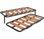 Somier cama canguro tubo 40x30 mm patas plegables y ruedas incluidas (90x190 cm)