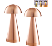 Lámpara de mesa led inalámbrica (2 unidades), lámpara de noche táctil regulable, lámpara de escritorio recargable, 3 temperaturas de color ajustables