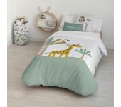 Juego de funda nórdica kids&cotton jeddah big menta 155 x 220 cm