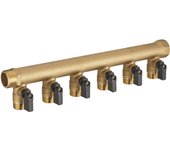 Colector macho - hembra 3/4 - 6 salidas con válvulas 1/2 quick plomberie
