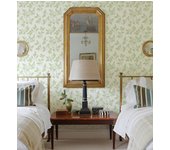 Papel pintado vinílico ecológico con hojas verdes y agua marina - kimberly 682406 de gaulan - rollo de 10 m x 0,52 m