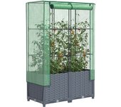 Vidaxl arriate con cubierta invernadero aspecto ratán 80x40x138 cm