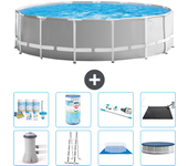 Paquete de piscina - intex - alrededor - 457x457x122 cm + accesorios a2290