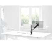 Hama | soporte monitores de 13 a 35 con (vesa 75x75-100x100, inclinación +45°/-45°, giro 180°, hasta 12kg, ajustable en altura), color negro