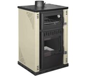 Elsa - estufa de leña con horno y caldera 38l 62x59xh102 cm, beige