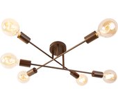 Plafón inteligente bronce oscuro 6 luces con 6 wifi g95 - sydney