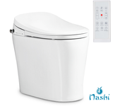 Inodoro wc japonés inteligente nashi yaiza pro, hidromasaje, aire caliente, mando a distancia, no es necesario depósito