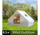 Tenda da campeggio gonfiabile con portaborse transpor, porte e finestre a rete, da 4 a 6 posti letto