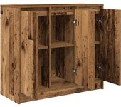 Aparador | aparador de comedor | armario de cocina de madera vieja 85x34x76 cm madera de ingeniería cfw39156