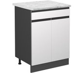 Vicco mueble bajo de cocina r-line, blanco, 80 cm mármol ap