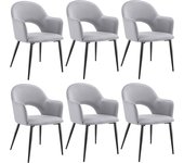 Tectake silla de comedor aspecto aterciopelado, acolchado