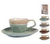 H&h new malika juego de 4 tazas de té con platillo