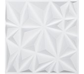 Vevor paneles pared 3d, 33 azulejos diamante pvc 11,81 x 11,81 pulgadas, cobertura 32 ft², para techo, habitación, salón y sala de juegos, blanco mate