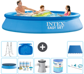 Paquete de piscina - intex - alrededor - 305x305x61 cm + accesorios a480