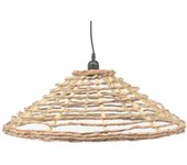 Lámpara de techo dkd home decor marrón ratán 220 v 50 w urbano (57 x 57 x 19 cm)