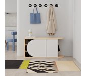 Zapatero nova shoe bench roble blanco