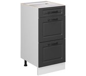 Vicco mueble bajo de cocina r-line, antracita casa de campo, 40 cm con cajones, sin encimera