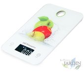 Peso de cocina electrónico alta precisión, plataforma cristal templado, 5kg máx., báscula, cocina, digital