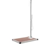 Maison exclusive - ducha de jardín con base marrón 225 cm acero inoxidable