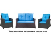 Cojines para sofá, cojines para banco, cojines para muebles de jardín de exterior, cojines para columpio, cojín para exterior, azul