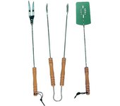 Juego de accesorios para barbacoa MG103, Mastergrill, 3 piezas, herramientas esenciales para parrilladas, color negro