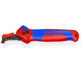 KNIPEX 16 50 145 SB - Cuchillo pelacables con zapata deslizante y función de carraca con fundas multicomponentes 146 mm
