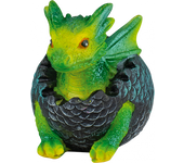 Dragón Huevo Resina Verde 6.5 Cm
